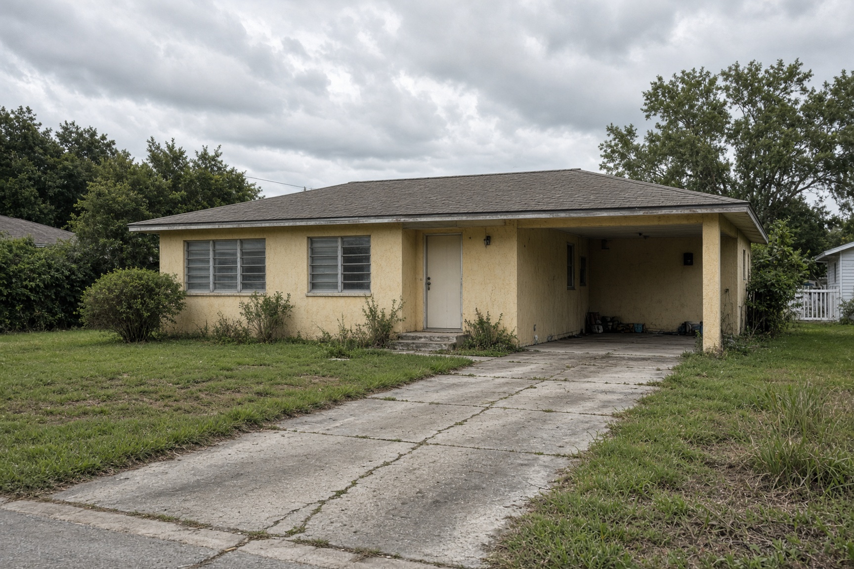 A modest Florida ranch home that needs work